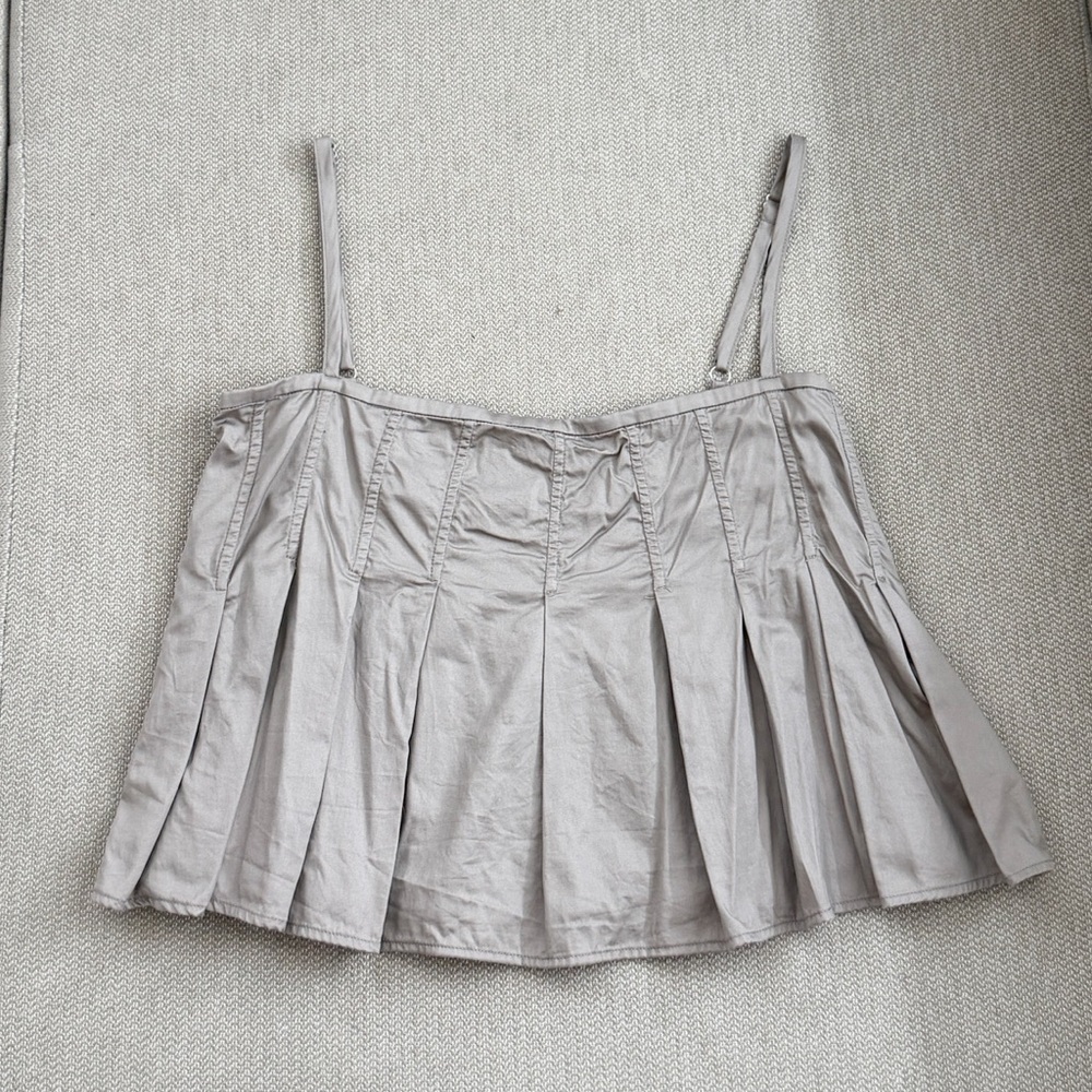 Meshki Mae Cotton Top in Pebble Brown